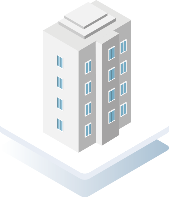 未来へ広がる建物のイラスト